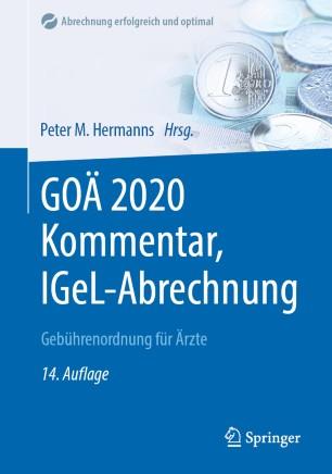 GO&Auml; 2020 Kommentar, IGeL-Abrechnung