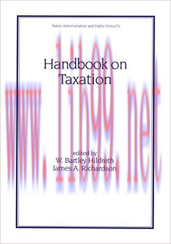 (PDF)Handbook on Taxation (Public Administration and Public Policy 72) 1st Edition