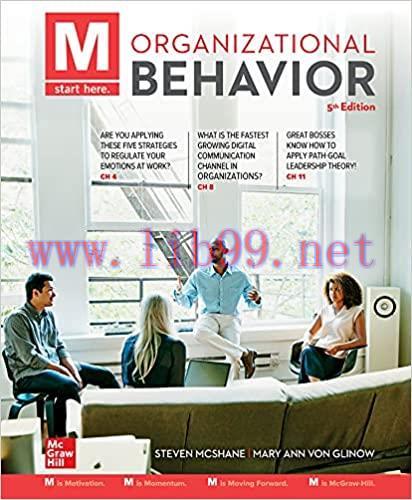 [PDF]ISE EBook M Organizational Behavior 5E [Steven L. McShane]