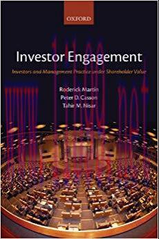 (PDF)Investor Engagement: Investors and Management Practice under Shareholder Value 1st Edition