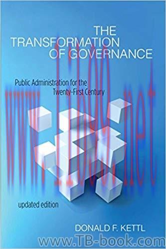 The Transformation of Governance updated Edition by Donald F. Kettl 课本