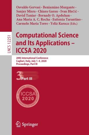 Computational Science and Its Applications &ndash; ICCSA 2020