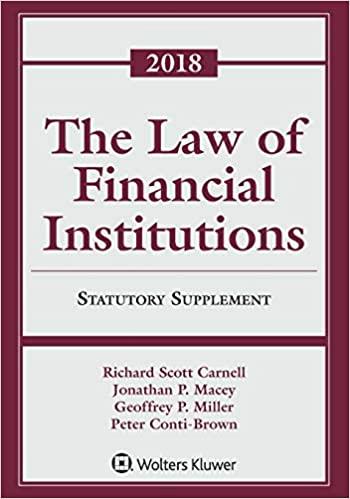 The Law of Financial Institutions Statutory Supplement