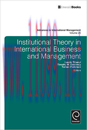 (PDF)Institutional Theory in International Business (Advances in International Management Book ...