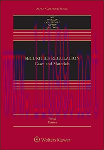 (PDF)Securities Regulation: Cases and Materials (Aspen Casebook) 9th Edition