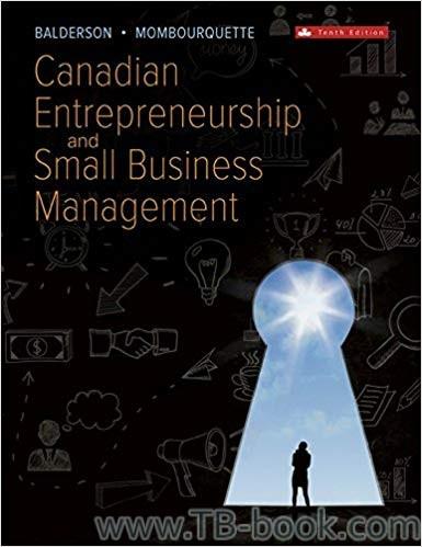 (PDF)Canadian Entrepreneurship and Small Business Management 10th Canadian Edition by Wesley Ba...