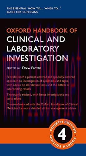 [AME]Oxford Handbook of Clinical and Laboratory Investigation (Oxford Medical Handbooks), 4th E...