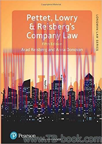 Pettet, Lowry & Reisberg&rsquo;s Company Law 5 Edition by Arad Reisberg 课本