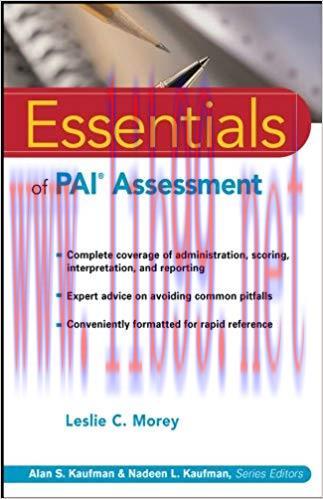 (PDF)Essentials of PAI Assessment (Essentials of Psychological Assessment Book 29) 1st Edition