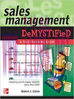 (PDF)Sales Management Demystified: A Self-teaching Guide 1st Edition