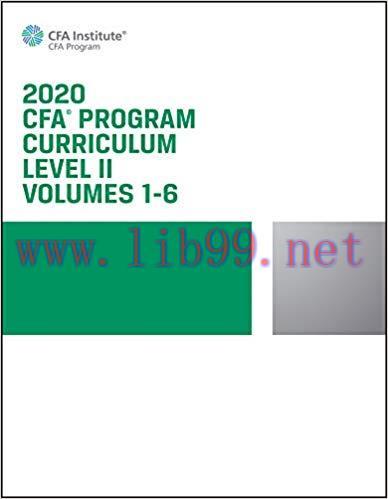 CFA Program Curriculum 2020 Level II Volumes 1-6 Box Set (CFA Curriculum 2020) 1st Edition,