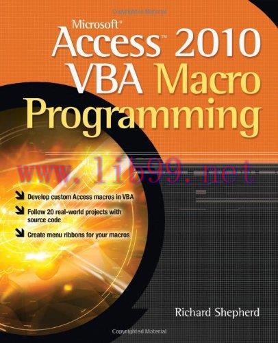 [FOX-Ebook]Microsoft Access 2010 VBA Macro Programming