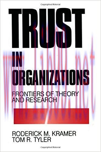 (PDF)Trust in Organizations: Frontiers of Theory and Research