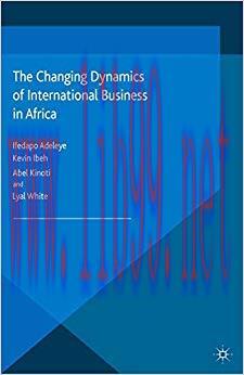 (PDF)The Changing Dynamics of International Business in Africa (AIB Sub-Saharan Africa (SSA) Se...