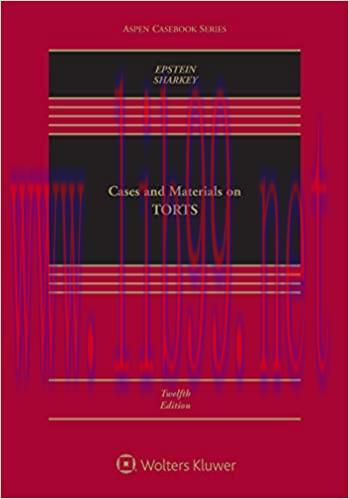 (PDF)Cases and Materials on Torts (Aspen Casebook Series)