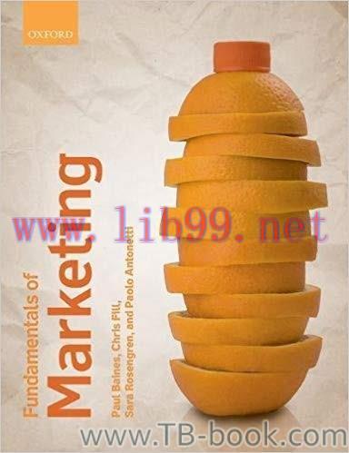 Fundamentals of Marketing by Paul Baines 课本