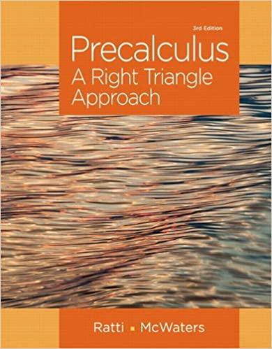 (PDF)Precalculus A Right Triangle Approach (3rd Edition)