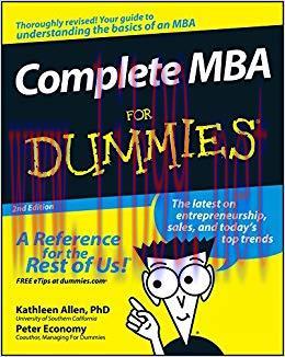 Complete MBA For Dummies&reg; 2nd Edition,