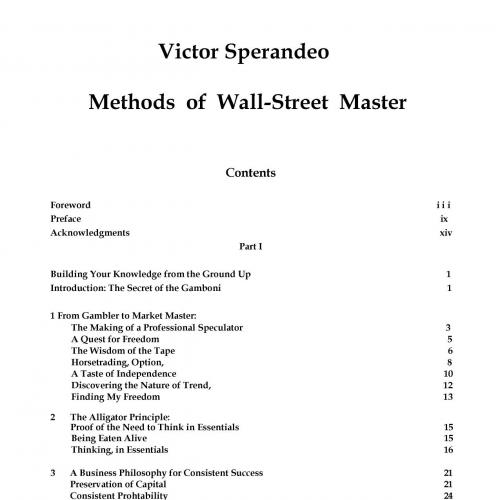 TRADER VIC METHODS OF A WALL STREET MASTER