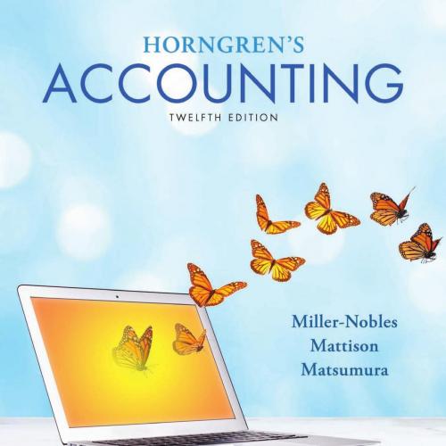 Horngren's Accounting 12th Edition by Tracie L. Miller-Nobles