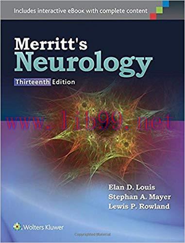 [PDF]Merritt&rsquo;s Neurology Thirteenth Edition+CHM版+EPUB版