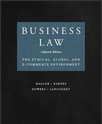 (Test Bank)Business Law 15th Edition by Mallor.zip