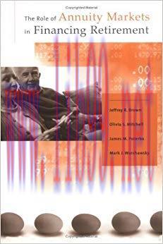 (PDF)The Role of Annuity Markets in Financing Retirement (The MIT Press) 1st Edition