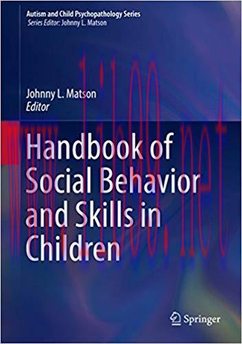 (PDF)Handbook of Social Behavior and Skills in Children (Autism and Child Psychopathology Serie...