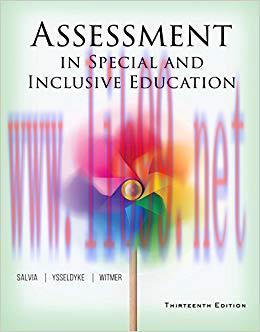 Assessment in Special and Inclusive Education 13th Edition,