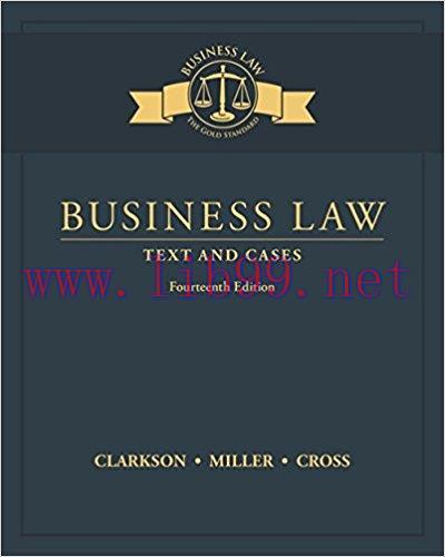 [PDF]Business Law: Text and Cases (MindTap Course List) 14th Edition + 13e