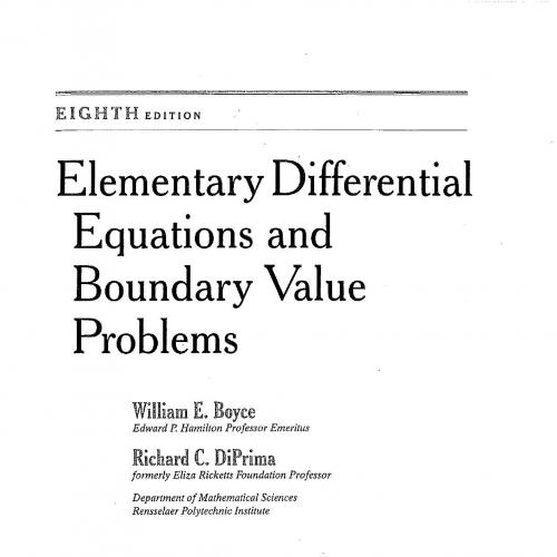 Elementary Differential Equations and Boundary Value Problems, 8th Edition - ASD