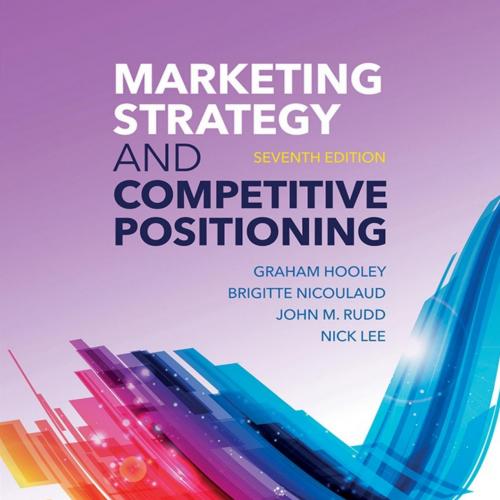 Marketing Strategy and Competitive Positioning, 7th Edition - Vitalsource Download