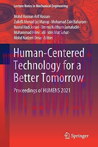 [AME]Human-Centered Technology for a Better Tomorrow: Proceedings of HUMENS 2021 (Lecture Notes...