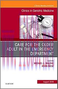 [AME]Care for the Older Adult in the Emergency Department, An Issue of Clinics in Geriatric Med...
