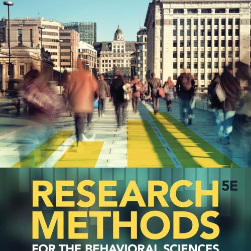 Research Methods for the Behavioral Sciences 5th Edition by Charles