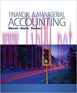 (PDF)Financial & Managerial Accounting 13th Edition