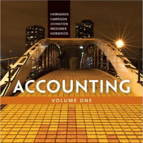 Accounting, Volume 1 & 2, 9th Canadian Edition by Charles T. Horngren