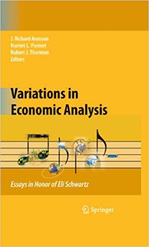 (PDF)Variations in Economic Analysis Essays in Honor of Eli Schwartz 2010 Edition