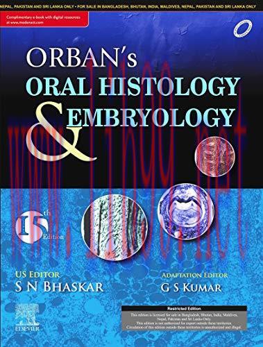 [AME]Orban&rsquo;s Oral Histology and Embryology, 15th Edition (Original PDF)