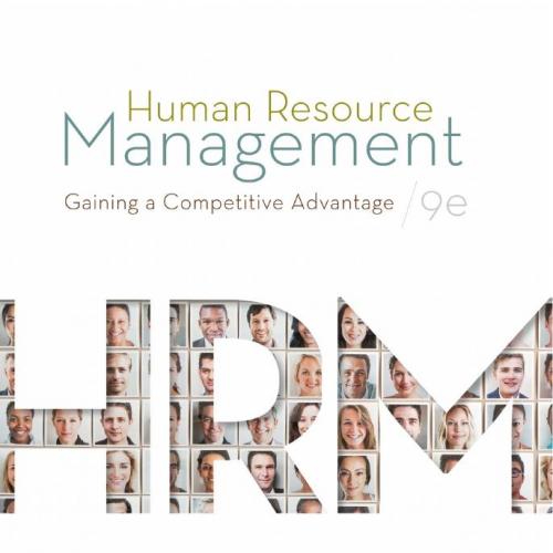 Human Resource Management Gaining a Competitive Advantage 9e- Raymond Noe