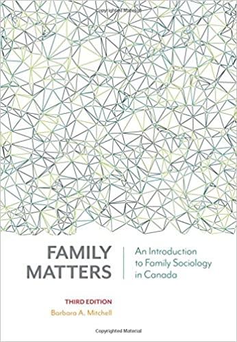 Family Matters An Introduction to Family Sociology in Canada 3rd Canadian Edition