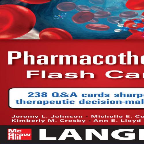 Pharmacotherapy Flash Cards