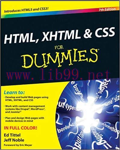 HTML, XHTML and CSS For Dummies 7th Edition,