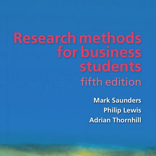 Research Methods for Business Students 5th Edition
