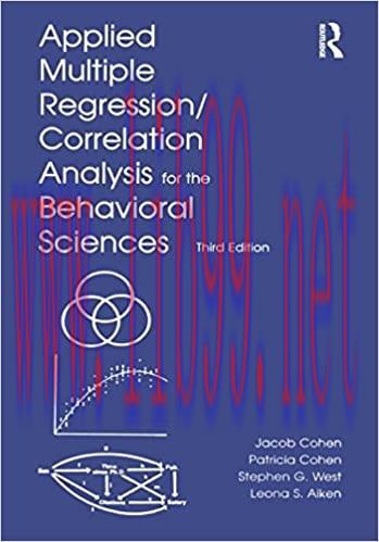 (PDF)Applied Multiple Regression/Correlation Analysis for the Behavioral Sciences, 3rd Edition