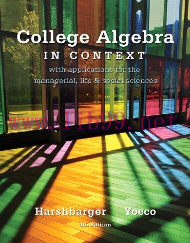 [FOX-Ebook]College Algebra in Context, 4th Edition