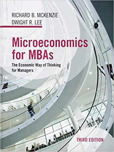 Microeconomics for MBAs The Economic Way of Thinking for Managers 3rd Edition