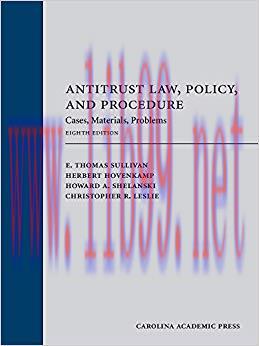 (PDF)Antitrust Law, Policy, and Procedure: Cases, Materials, Problems, Eighth Edition 8th Editi...