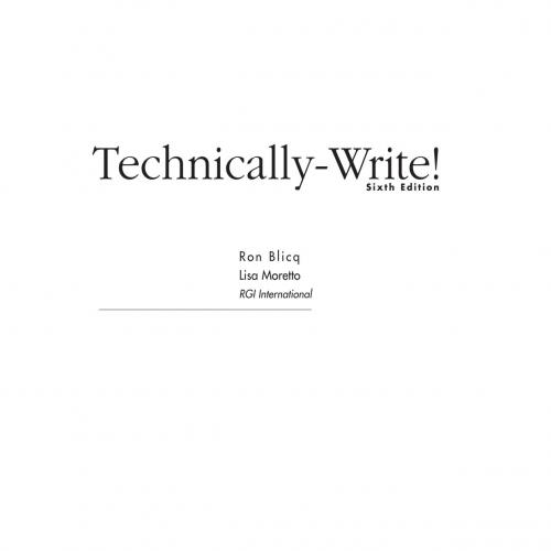 Technically-Write! (6th Edition) - Spodi