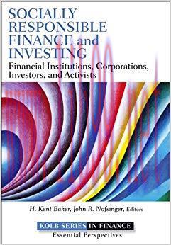 (PDF)Socially Responsible Finance and Investing: Financial Institutions, Corporations, Investor...